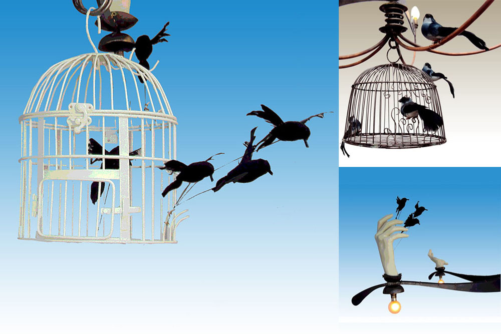 montage of chandeliers by frances plowden 